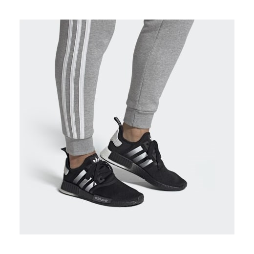 Buty sportowe męskie Adidas czarne na jesień sznurowane 