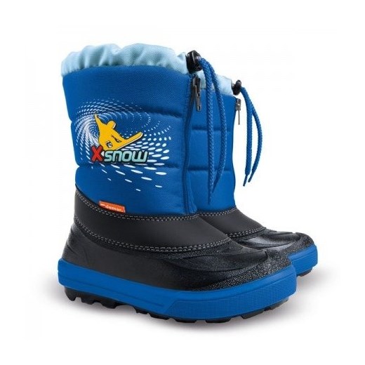 Buty zimowe dziecięce niebieskie Demar śniegowce 