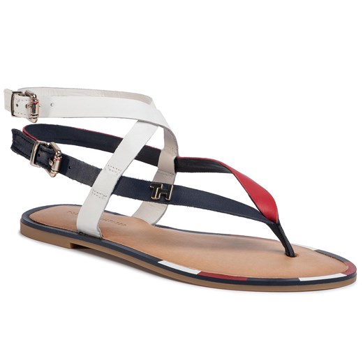 Sandały TOMMY HILFIGER - Iconic Flat Strappy Sandal FW0FW048730 Rwb OKP