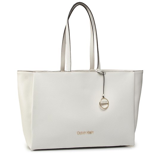 Torebka CALVIN KLEIN - Sided Shopper W/Laptop Sleeve K60K606508 WHT