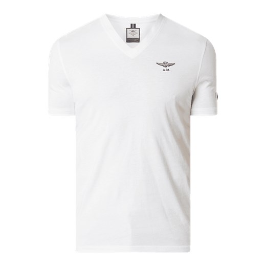 T-shirt z aplikacją z herbem  Aeronautica Militare 3XL Peek&Cloppenburg 