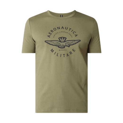 T-shirt z nadrukiem z logo Aeronautica Militare  L Peek&Cloppenburg 