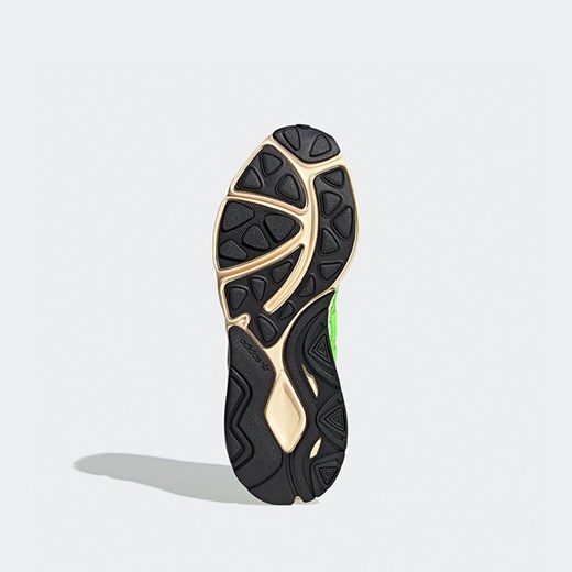 Zielone buty sportowe damskie Adidas Originals bez wzorów 
