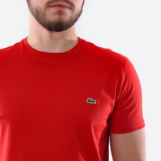 T-shirt męski Lacoste z krótkim rękawem bez wzorów 