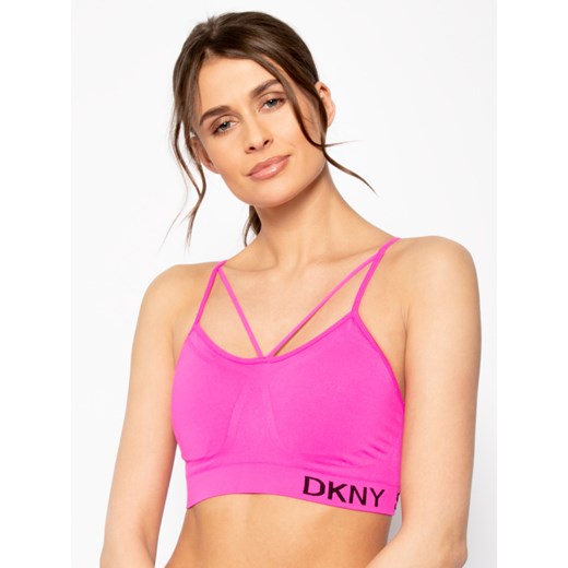 Biustonosz DKNY różowy w sportowym stylu 
