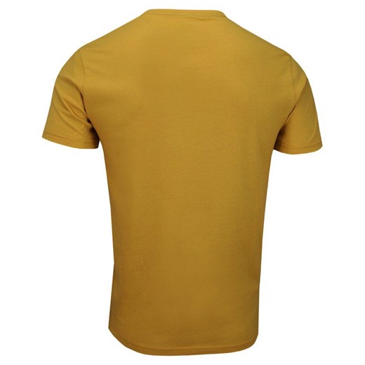 Żółty T-shirt Męski, Krótki Rękaw -Just Yuppi- Koszulka, z Nadrukiem, Napisy, Musztardowa TSJTYUP10012kol9zolty Just yuppi  S JegoSzafa.pl
