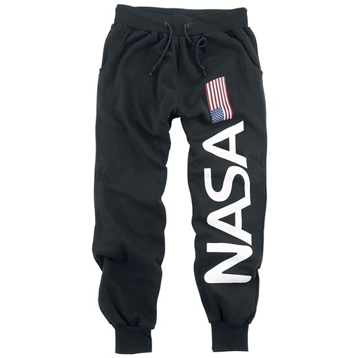 NASA - Flagge und Logo - Spodnie dresowe - czarny