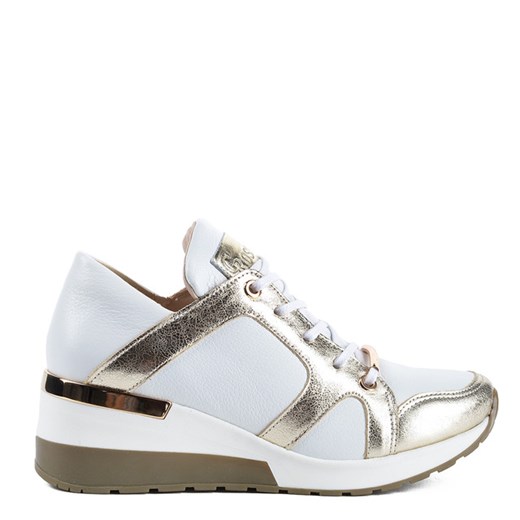 Buty sportowe damskie Claudio Rosetti w stylu casual w młodzieżowym gładkie skórzane na platformie 