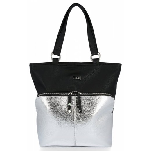 Shopper bag Conci bez dodatków elegancka na ramię 