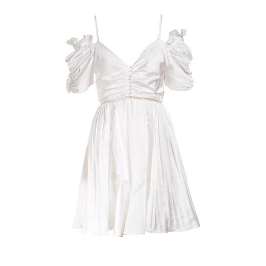 Sukienka Renee biała mini bez wzorów elegancka 