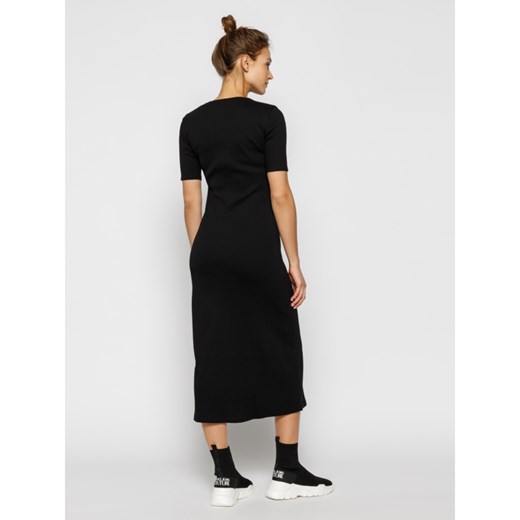 Sukienka Calvin Klein prosta na spacer maxi z krótkimi rękawami 