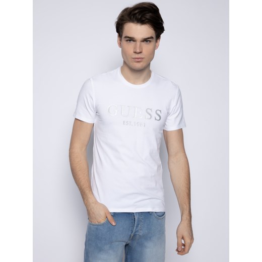 T-shirt męski Guess z krótkim rękawem z napisami 