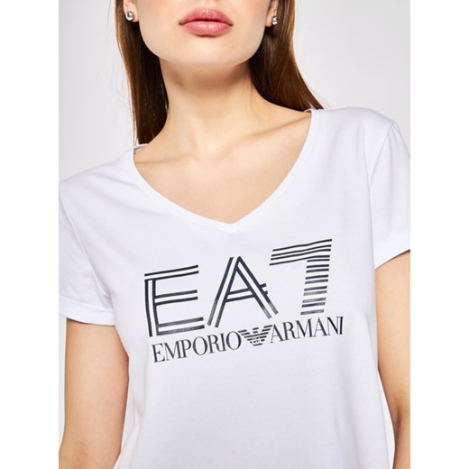 EA7 Emporio Armani T-Shirt 3HTT39 TJ12Z 1100 Biały Regular Fit