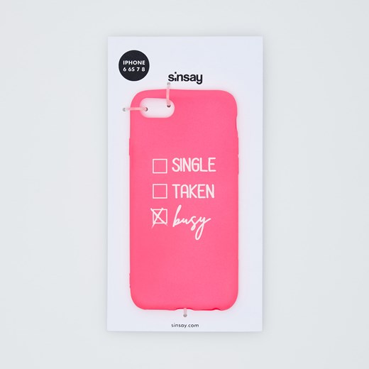 Sinsay - Etui na telefon IPhone 6/6S/7/8 - Różowy  Sinsay One Size 