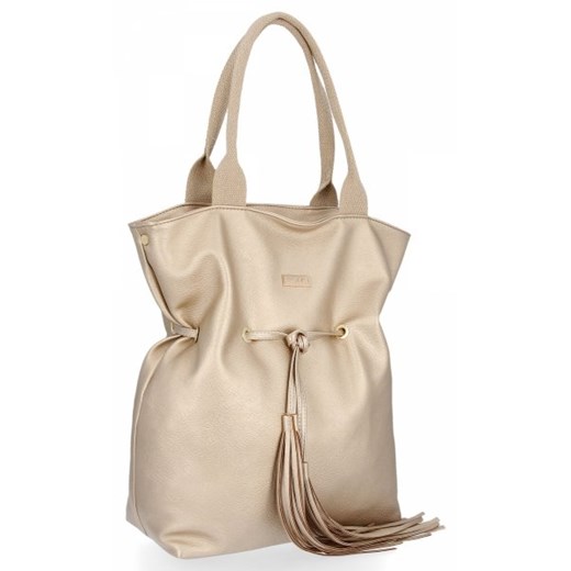 Shopper bag Conci średniej wielkości na ramię matowa bez dodatków 