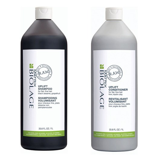 Matrix R.A.W. Uplift | Zestaw zwiększający objętość włosów cienkich: szampon 1000ml + odżywka 1000ml