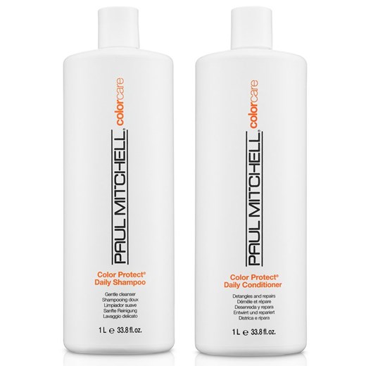 Paul Mitchell Color Protect Daily | Zestaw do włosów farbowanych: szampon 1000ml + odżywka 1000ml
