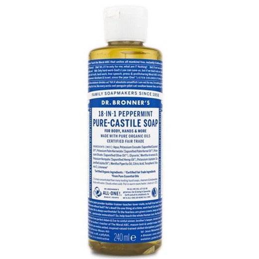 Dr. Bronner's Pure-Castile Liquid Soap Peppermint | Naturalne mydło w płynie 240ml