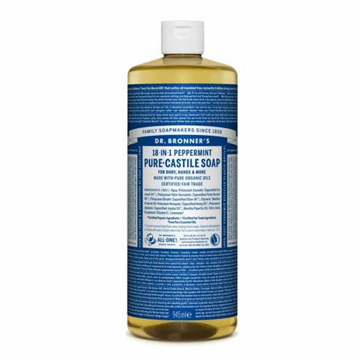 Dr. Bronner's Pure-Castile Liquid Soap Peppermint | Naturalne mydło w płynie 945ml