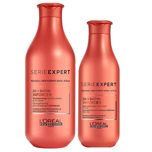 Loreal Inforcer | Zestaw do włosów łamliwych: szampon 300ml + odżywka 200ml