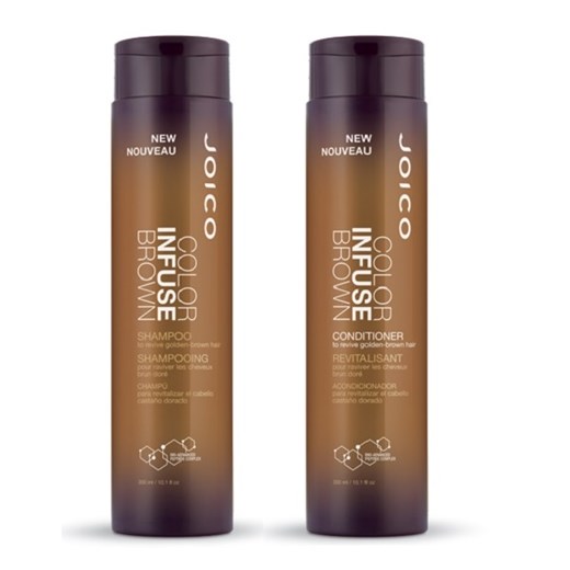 Joico Color Infuse Brown | Zestaw podkreślający kolor włosów brązowych: szampon 300ml + odżywka 300ml