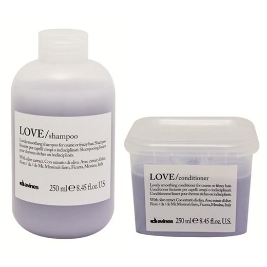 Davines Love Smooth | Zestaw wygładzający włosy: szampon 250ml + odżywka 250ml