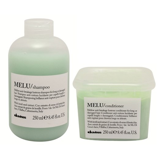 Davines Melu | Zestaw do włosów kruchych i łamliwych: szampon 250ml + odżywka 250ml