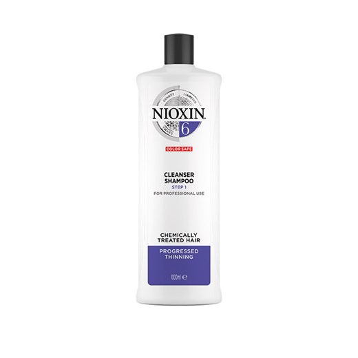 Nioxin System 6 | Szampon przeciw wypadaniu do włosów znacznie przerzedzonych i poddanych zabiegom chemicznym 1000ml