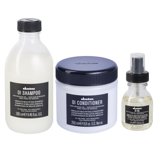 Davines OI Oil | Zestaw do każdego rodzaju włosów: szampon 280ml + odżywka 250ml + olejek 50ml