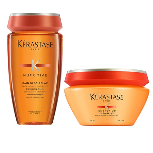 Kérastase Oleo-Relax | Zestaw wygładzający do włosów grubych i nieposłusznych: kąpiel 250ml + maska 200ml