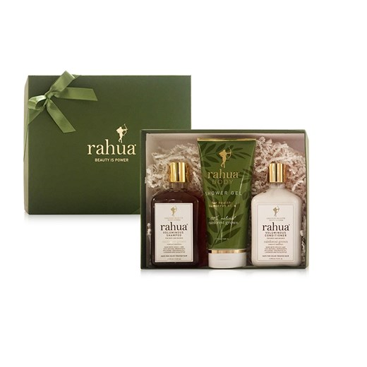 Rahua Rainforest Shower Set | Zestaw kosmetyków do włosów i ciała: żel pod prysznic 275ml + odżywka 275ml + szampon 275ml