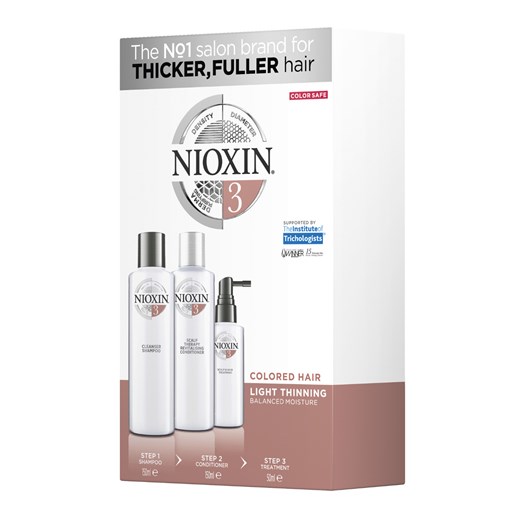 Nioxin System 3 SMALL | Zestaw do włosów farbowanych i lekko przerzedzonych
