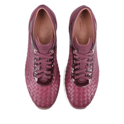 Buty sportowe damskie Conhpol Dynamic w stylu casual płaskie sznurowane skórzane 