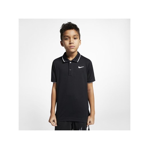 Nike t-shirt chłopięce czarny z krótkim rękawem