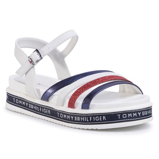 Sandały TOMMY HILFIGER - Platform Sandal T3A2-30652-0898 S Blue/Red/White Y019