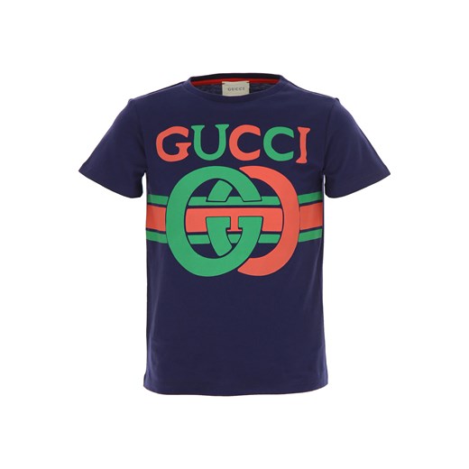 Gucci Koszulka Dziecięca dla Chłopców Na Wyprzedaży, niebieski atramentowy, Bawełna, 2019, 6Y 8Y
