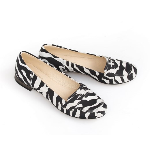Balerinki Zapato z nubuku bez zapięcia w kwiaty 