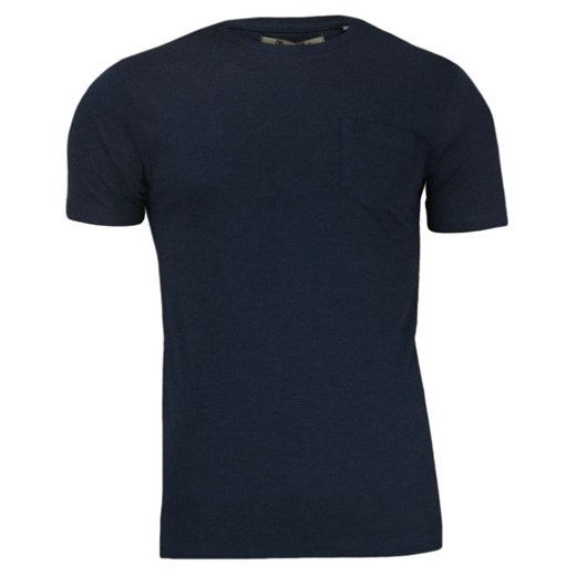 Granatowy T-Shirt (Koszulka) z Kieszonką, Bez Nadruku - Brave Soul- Męski, 100% Bawełna TSBRSSS20ARKHAMrichnavy ze sklepu JegoSzafa.pl w kategorii T-shirty męskie - zdjęcie 83190278