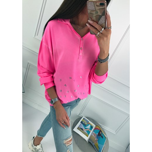 Bluzeczka - E520 różowy neon