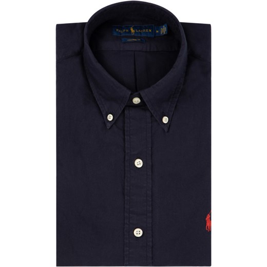 Koszula męska Polo Ralph Lauren z kołnierzykiem button down casual bez wzorów 