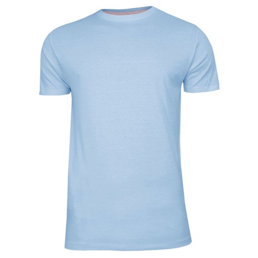 Błękitny Bawełniany T-Shirt Męski Bez Nadruku -Brave Soul- Koszulka, Krótki Rękaw, Basic TSBRSSS20GRAILpaleblue ze sklepu JegoSzafa.pl w kategorii T-shirty męskie - zdjęcie 83231257