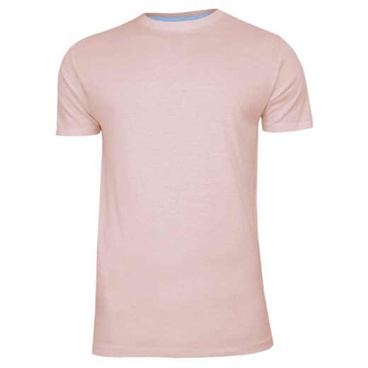 Różowy Bawełniany T-Shirt Męski Bez Nadruku -Brave Soul- Pudrowa Koszulka, Krótki Rękaw, Basic TSBRSSS20GRAILsummerpink ze sklepu JegoSzafa.pl w kategorii T-shirty męskie - zdjęcie 83231275