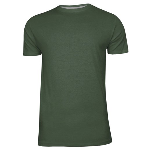 Zielony Bawełniany T-Shirt Męski Bez Nadruku -Brave Soul- Oliwkowa Koszulka, Krótki Rękaw, Basic TSBRSSS20GRAILlightkhaki ze sklepu JegoSzafa.pl w kategorii T-shirty męskie - zdjęcie 83231279
