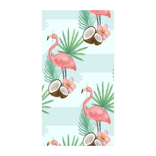 Plażowy ręcznik kokosy i flamingi
