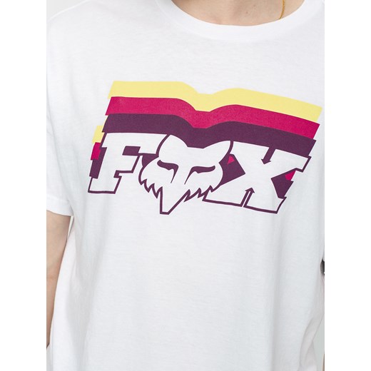 T-shirt męski Fox biały z krótkim rękawem 