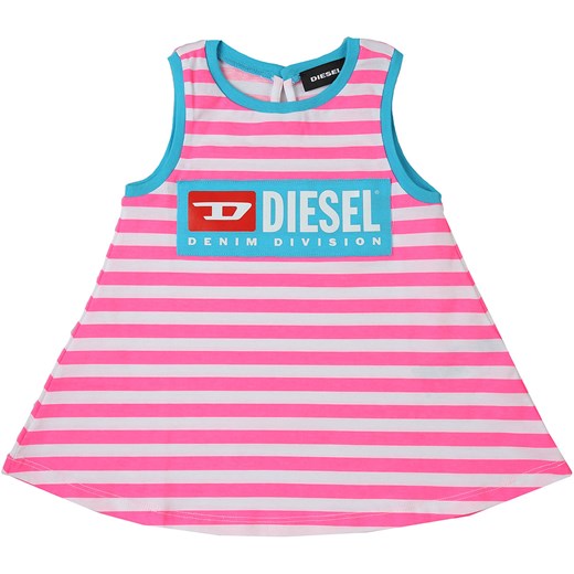 Diesel Sukienka Niemowlęca dla Dziewczynek, fluorescencyjny różowy, Bawełna, 2019, 12M 18M 2Y 3Y 6M 9M  Diesel 9M RAFFAELLO NETWORK