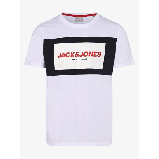 Jack & Jones - T-shirt męski – Jcoraba, biały Jack & Jones  M vangraaf