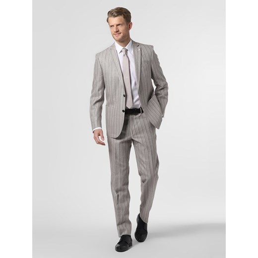 Andrew James New York - Garnitur męski z dodatkiem lnu – Brayden-HL/Carter, szary Andrew James New York  27 vangraaf