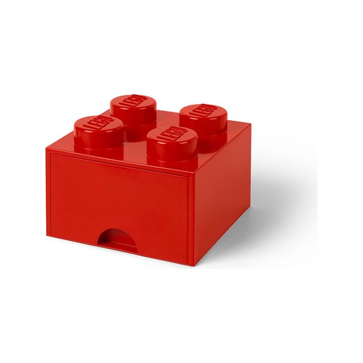 Pojemnik "Brick 4" w kolorze czerwonym z szufladami - 25 x 18 x 25 cm Lego OneSize okazyjna cena Limango Polska