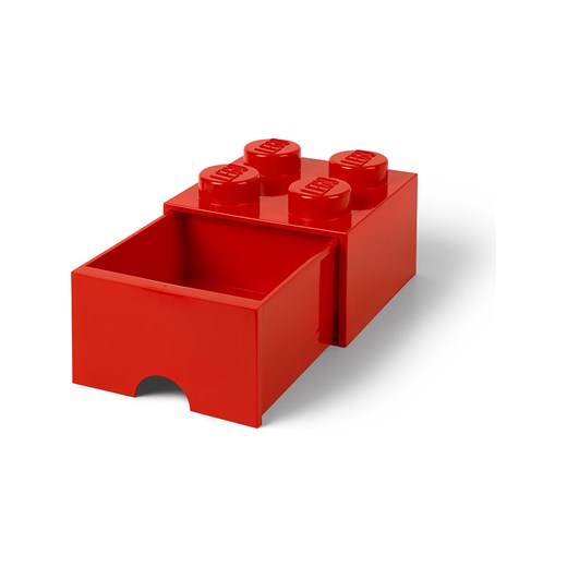 Pojemnik "Brick 4" w kolorze czerwonym z szufladami - 25 x 18 x 25 cm Lego OneSize promocja Limango Polska